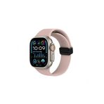 Watch Silikon Mıknatıslı Şık Sade Görünüm 38 40 41mm Uyumlu Saat Kordonu Pudra Pembe