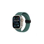 Watch Silikon Mıknatıslı Şık Sade Görünüm 38 40 41mm Uyumlu Saat Kordonu Yeşil