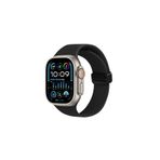 Watch Silikon Mıknatıslı Şık Sade Görünüm 42 44 45 49mm Uyumlu Saat Kordonu Siyah