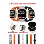 Watch Ultra 7 Kordonlu Akıllı Saat Kasa Koruyucu Kırılmaz Cam Kulaklık Hediyeli