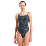 Water Prints Swimsuit Kadın Siyah Yüzücü Mayo 009398506