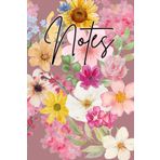 Watercolor Floral Notebook - Lined Journal with Date Space: Aesthetic Floral Cover | 120 Lined Pages with “Notes” Header & Date Line | Soft Matte Finish | Great for Journaling, School, or Work