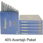 Waterman Dolma Kalem Kartuşu Mürekkebi Siyah 40’lı Paket (S0110850) - 40 Adet