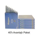 Waterman dolma kalem kartuşu mürekkebi siyah 40’lı paket (S0110850)