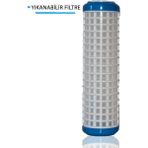 Watermelon Daire Bina Sayaç Girişi Su Arıtma ve Yumuşatma 1 Aşama Yedek Filtre Seti (Yıkanabilir Filtre)