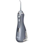 Waterpik Akülü Gelişmiş Su Flosseri, Diş Eti, Diş Eti, Diş Bakımı için Seyahat Çantası ve 4 Uçlu, ADA Kabul Edilmiş, Şarj Edilebilir, Taşınabilir ve Su Geçirmez, Gri WP-567