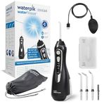 Waterpik Kablosuz Ağız Duşu, Kablosuz Ağız Duşu, 4 x Başlık, Basınç Aralığı Ayarlanabilir (3,1 ila 5,2 bar) 3 Basınç Ayarı, İndüksiyon Şarj Sistemi, Siyah