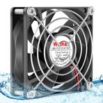 Wathai IP68 80mm x 25mm 12V Su Geçirmez Soğutma Fanı Yüksek Hava Akımı Çift Top DC 12v Egzoz Fanı 2Pin DIY RV Buzdolabı Buzdolabı için Güneş Pil Kutusu Kabin Havalandırma Soğutma