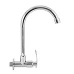 Watris Veiyi Duvara Monte Ev Mutfak Bataryası, Tek Borulu Soğuk Mutfak Lavabo Bataryası, Bakır Çıkış G1/2 "Musluk Musluğu (Hortumsuz), Ev Otel için 360 ° Dönebilen Musluk