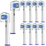 WATSNFI Oral B Braun ile Uyumlu Yedek Diş Fırçası Başlıkları, 10 Adet (Bireysel Paketlenmiş) Profesyonel Hassas Elektrikli Diş Fırçası Başlıkları Oral B 7000/Pro 1000/9600 ile Uyumlu