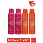 Watsons Deodorant 4’lü Set – Seabloom Pudrasız x2 + Golden Horizon Pudralı x2 Kadın Sprey 150 ml
