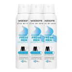 Watsons Invisible Fresh Men 3x150 ml Sprey Deodorant