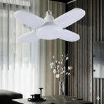 Watt 4 Kollu Pervane LED Ampul, Katlanabilir Fan Tipi Tavan Lambası, 6500K Beyaz Işık, 3250 Lüme - Altın