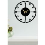 Wave Metal Siyah 49 Cm Sessiz Akış Mekanizması Duvar Saati