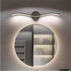 Wave Modern Tasarım Siyah Renk Gün Işığı Ledli Banyo - Mutfak - Salon LED Duvar Aplik - Metal