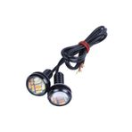 Waxen 2 Adet Ayna Altı Led Kartal Göz Led 2 Renk Sis Ledi Plaka Motor Aydınlatma Turncu Beyaz 2 Renk
