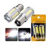 Waxen Stop Sinyal Geri Vites Ampulü Mercekli 33 LED P21W 1157 BA15D 6500K Beyaz Güçlü Işık