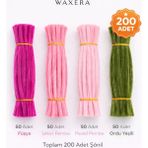Waxera 200 Adet Renkli Şönil Seti – Fuşya, Şeker Pembe, Pastel Pembe ve Ordu Yeşili | Çiçek Yapımı ve Hobi Seti