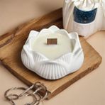 Waxera Dekoratif Taş Tozu Lotus Çiçeği Soya Mum - 1