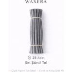 Waxera Gri Şönil Tel 25 Adet 30 cm | Kendin Yap Çiçek ve Hobi Tasarım Malzemesi - 100 Adet