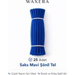 Waxera Saks Mavi Şönil Tel 25 Adet 30 cm | Kendin Yap Çiçek ve Hobi Tasarım Malzemesi - Saks Mavisi