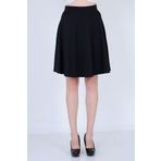 WAYS Kadın Siyah Kloş Etek Modern & Zarif Tasarım Dalgıç Kumaş