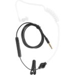 Waysle Hava Tüpü Monaural Kulak Kulaklık Anti-Radyasyon Kulaklık 3.5mm Siyah (Yurt Dışından)