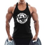 WAZZAP Erkek Tank Top Kolsuz Kas Tişörtü Stringer Gym Vücut Geliştirme Antrenman Fitness Spor Koltuk Altı Tişört, Siyah, XXL