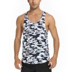 WAZZAP Tank Top Erkek Hızlı Kuruyan Kas Tişörtü Spor Salonu Fitness Spor Vücut Geliştirme Stringer Kolsuz Tişört, M-beyaz., XXL
