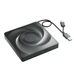 Wbacon Dizüstü Bilgisayar için Taşınabilir DVD Oynatıcı Dizüstü Bilgisayar için CD Burner, Dizüstü Bilgisayar için Harici CD/DVD Sürücüsü CD ROM Dizüstü USB3.0 ve Tip-C için Harici DVD Sürücüsü,