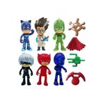 WBC TOYS Pjmasks Pijamaskeliler Pj Kedi Çocuk Baykuş Kız Kertenkele Çocuk Gece Ninjası 10'lu Figür Seti