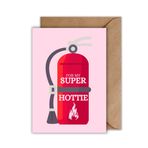 WBdesignz "For My Super Hottie" zarflı kart – Sevgililer Günü, yıl dönümü veya komik sürpriz (DIN A6) için eğlenceli aşk kartı