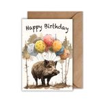 WBdesignz Ormancılar ve avcılar için zarflı doğum günü kartı - tebrik kartı "Happy Birthday" doğum günü için hediye kartı Happy Birthday kartı orman bekçisi orman ustası orman avcılık doğa (DIN A6)