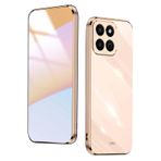 WBWONE Huawei Honor 200 Akıllı Kılıf için Yumuşak TPU Kılıf, İnce Kaymaz Esnek Koruyucu Darbe Emici Altın Bordür Kaplama Telefon Kılıfı Tampon - Pembe