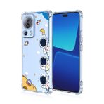 WBWONE Xiaomi 13 Lite/Mi 13 Lite 5G için Yumuşak TPU Kılıf, İnce Kaymaz Esnek Koruyucu Darbe Emici Boyalı Baskı Desen Şeffaf Telefon Kılıfı Tampon (A11)
