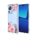 WBWONE Xiaomi 13 Lite/Mi 13 Lite 5G için Yumuşak TPU Kılıf, İnce Kaymaz Esnek Koruyucu Darbe Emici Boyalı Baskı Deseni Şeffaf Telefon Kılıfı Tampon (A71)
