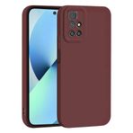 WBWONE Xiaomi Redmi 10 için Kılıf, İnce Esnek Yumuşak TPU Kamera Her Şey Dahil Koruyucu Kapak Telefon Kılıfı Tampon - Şarap Kırmızısı