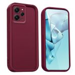 WBWONE Xiaomi Redmi 13 4G / Poco M6 4G için GOGME Koruyucu Kılıf - Zarif Tasarımlı ve Kaymaz Tutuşlu Premium Silikon Darbeye Dayanıklı Kılıf - Şarap Kırmızısı