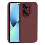 WBWONE Xiaomi Redmi 13C / Poco C65 için kılıf, silikon cep telefonu kılıfı ultra ince yumuşak TPU kamera hepsi darbeye dayanıklı koruyucu kılıf dahil - şarap kırmızısı