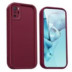 WBWONE Xiaomi Redmi Note 10 Pro 4G için GOGME Koruyucu Kılıf - Zarif Tasarım ve Kaymaz Kavrama ile Premium Silikon Darbeye Dayanıklı Kılıf - Şarap Kırmızısı