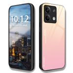 WBWONE Xiaomi Redmi Note 13 5G Kılıf, Çizilmez Gradyan Renkli Temperli Cam Arka Kapak ve Silikon Darbeye Dayanıklı TPU Çerçeve Tampon Telefon Kabuğu - 1
