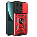 WBWONE Xiaomi Redmi Note 13 Pro 4G / Poco M6 Pro 4G için kılıf, TPU/PC darbeye dayanıklı koruyucu kılıf cep telefonu kılıfı 360° dönebilen parmak halkası standı ve kaydırılabilir kamera kapağı,