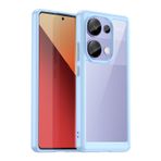 WBWONE Xiaomi Redmi Note 13 Pro 4G / Poco M6 Pro 4G için kılıf, Yumuşak TPU + Akrilik Şeffaf Arka Panel İnce Modaya Uygun Kaymaz Koruyucu Darbe Emici Telefon Kılıfı Tampon (Mavi)