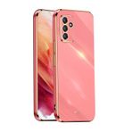 WBWONE Xiaomi Redmi Note 13 Pro 4G / Poco M6 Pro 4G için Yumuşak TPU Kılıf, İnce Kaymaz Esnek Koruyucu Darbe Emici Altın Bordür Kaplama Telefon Kılıfı Tampon - Kırmızı