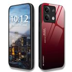 WBWONE Xiaomi Redmi Note 13 Pro 5G için kılıf, cep telefonu kılıfı yumuşak silikon TPU çerçeve degrade cam kırılmaz cam arka kapak ince kılıf, darbeye dayanıklı, çizilmeye dayanıklı koruyucu kılıf - 5
