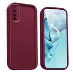 WBWONE Xiaomi Redmi Note 8T için GOGME Koruyucu Kılıf - Zarif Tasarım ve Kaymaz Kavrama ile Premium Silikon Darbeye Dayanıklı Kılıf - Şarap Kırmızısı