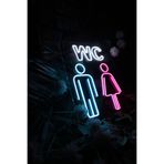 WC Kadın Erkek Neon Tabela | 60 Cm LED Neon Tuvalet Yönlendirme Işığı yadineonart72615516