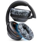 WC SweatZ XM3 - Sony WH1000XM3 için Patentli Koruyucu Earpad Ter Kılıfları Sony WH-1000XM3 Kulaklıklar için Silikon Kulak Kılıfları | Ter geçirmez ve Kolayca Yıkanabilir | Siyah Kamuflaj