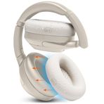 WC SweatZ XM4 - WC tarafından Sony WH1000XM4 için Patentli Koruyucu Earpad Sweat Kılıfları | Sony WH-1000XM4 Kulaklıklar için Silikon Kulak Kılıfları | Ter geçirmez ve Kolay Yıkanabilir | Bej