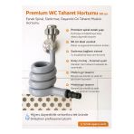 WC Taharet Hortumu 100 cm Spiral Sızdırmaz Esnek Taharet Musluk Hortumu Dayanıklı